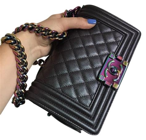 chanel rainbow iridescent flap bag|iridescent Chanel leather bags.